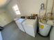 Bright laundry room features modern washer, dryer, and convenient utility sink at 2220 Grenadier Dr # 2220, Sun City Center, FL 33573
