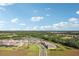 Aerial view of a new residential community with lake and lush landscape at 14292 Swiss Bridge Dr, Riverview, FL 33579