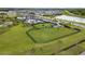 Fenced dog park with seating area and community views at 14292 Swiss Bridge Dr, Riverview, FL 33579