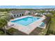 Aerial view of community pool and spa at 14292 Swiss Bridge Dr, Riverview, FL 33579