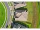 Aerial view showing home's location in a quiet neighborhood at 14292 Swiss Bridge Dr, Riverview, FL 33579