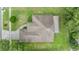 Directly above view of house roof and yard at 6928 Stephens Path, Zephyrhills, FL 33542
