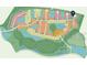 Site map of the community showing home lots, lakes, and common areas at 4717 Blue Star Ct, North Port, FL 34289