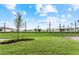 Aerial view of a new home community with several houses and landscaping at 4717 Blue Star Ct, North Port, FL 34289