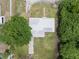Aerial view showing home's footprint and landscaping at 801 Brodhag Dr, Punta Gorda, FL 33950