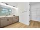 Bathroom with double vanity and walk-in shower at 8320 Golden Beach Ct, Parrish, FL 34219