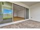 Covered patio with brick pavers and sliding glass doors at 8320 Golden Beach Ct, Parrish, FL 34219