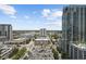 Elevated daytime city view of downtown area featuring highrise buildings and roadways at 777 N Ashley Dr # 1909, Tampa, FL 33602