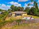 Backyard with fire pit and seating at 1402 Viscaya Dr, Port Charlotte, FL 33952