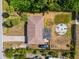 Aerial view of house and backyard fire pit at 1402 Viscaya Dr, Port Charlotte, FL 33952