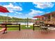 Lakefront deck with stunning water views and comfortable seating at 17501 Brown Rd, Odessa, FL 33556