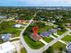 Aerial view showcasing the property and surrounding neighborhood at 9187 Prospect Ave, Englewood, FL 34224