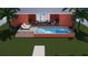 Inviting pool area with spacious patio and modern design at 429 Flamingo Dr, Apollo Beach, FL 33572