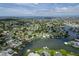Expansive aerial view of a tranquil waterfront neighborhood at 429 Flamingo Dr, Apollo Beach, FL 33572