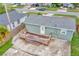 Aerial view of the home showcasing a large backyard with a deck at 2866 15Th N Ave, St Petersburg, FL 33713