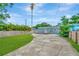 Large backyard with grassy area and a spacious deck at 2866 15Th N Ave, St Petersburg, FL 33713