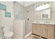 Updated bathroom with a walk-in shower and double vanity at 2866 15Th N Ave, St Petersburg, FL 33713