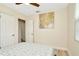Charming bedroom with a double bed and access to a hallway bathroom at 2866 15Th N Ave, St Petersburg, FL 33713