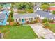 Charming single-story home with blue door, neat landscaping, and a driveway; a welcoming curb appeal at 2866 15Th N Ave, St Petersburg, FL 33713