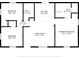 Floor plan showcasing a spacious living room, two bedrooms, and two baths at 2866 15Th N Ave, St Petersburg, FL 33713