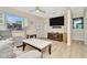 Cozy living room featuring a large TV and comfortable seating at 2866 15Th N Ave, St Petersburg, FL 33713