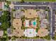Aerial view of community pool and building complex at 5306 Santa Rosa Ct # 342, Tampa, FL 33609