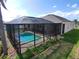 Screened-in pool and patio area at 12009 Pennfield Pl, Riverview, FL 33579