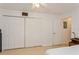 Bedroom with double bed, large closet and ceiling fan at 11200 102Nd Ave # 60, Seminole, FL 33778