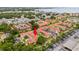 Wide aerial view showing the building's location in the community at 19029 Us Highway 19 N # 4-5, Clearwater, FL 33764