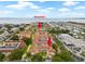 Aerial view highlighting building and nearby amenities at 19029 Us Highway 19 N # 4-5, Clearwater, FL 33764