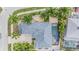 Overhead view of a house with a pool and backyard at 11116 Hoffner Edge Dr, Riverview, FL 33579