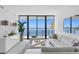 Living room with water views and stylish furnishings at 2912 W Santiago St # 1703, Tampa, FL 33629