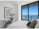 Bright bedroom featuring water views and stylish decor at 2912 W Santiago St # 903, Tampa, FL 33629
