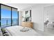 Bedroom with water views and a modern dresser at 2912 W Santiago St # 903, Tampa, FL 33629