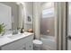 Clean bathroom with shower/tub combo and vanity at 10386 Calumet Blvd, Port Charlotte, FL 33981