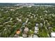 Wide shot aerial view of neighborhood and waterfront at 3104 W Fielder St, Tampa, FL 33611
