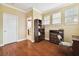 Home office with hardwood floors and built-in shelving at 3104 W Fielder St, Tampa, FL 33611