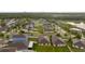 Community overview with houses and pond at 10005 Caraway Spice Ave, Riverview, FL 33578
