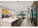 Modern kitchen with island and stainless steel appliances at 912 Channelside Dr # 2316, Tampa, FL 33602
