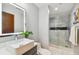Modern bathroom with a frameless shower and floating vanity at 912 Channelside Dr # 2316, Tampa, FL 33602