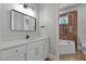 Bathroom with modern vanity and large walk-in shower at 638 Limona Woods Dr, Brandon, FL 33510