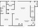 One-story home floor plan, featuring a bedroom, kitchen, and dining room at 638 Limona Woods Dr, Brandon, FL 33510