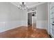 Breakfast room with marble floors and access to hallway and staircase at 638 Limona Woods Dr, Brandon, FL 33510