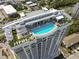 Luxury rooftop pool and deck area with lounge chairs at 2910 W Barcelona St # 802, Tampa, FL 33629