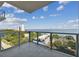 Spacious balcony overlooking the water and city skyline at 2910 W Barcelona St # 802, Tampa, FL 33629