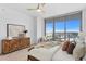 Main bedroom with large windows and city views at 5120 Marina Way # 8805, Tampa, FL 33611
