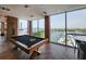 Relaxing game room with pool table and water views at 5120 Marina Way # 8805, Tampa, FL 33611