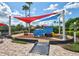 Small playground with train-themed play equipment at 10906 Holly Cone Dr, Riverview, FL 33569