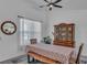 Spacious dining area featuring a live-edge table and hutch at 13333 Gershwin Ln, Port Charlotte, FL 33981