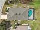 Bird's eye view of the house, showing its layout and pool at 1349 Misty Greens Dr, Sun City Center, FL 33573